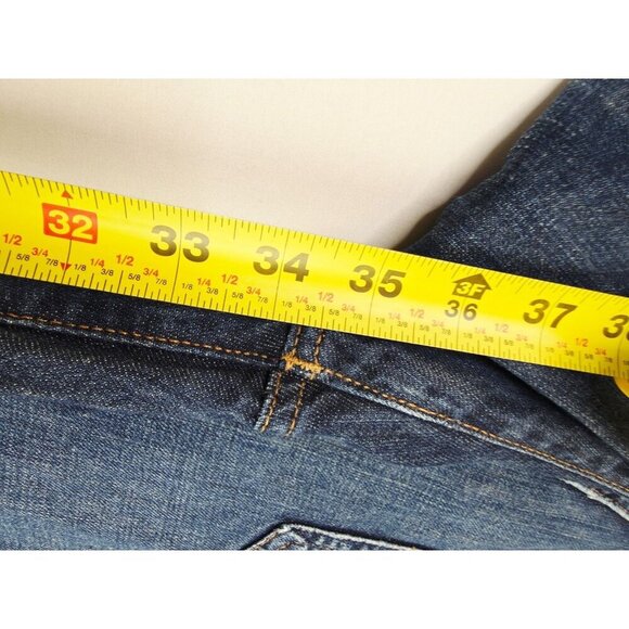 Lucky Brand Size 34x34 Mens 221 Original Straight Cotton Logo Blue Denim Jeans - Picture 4 of 13